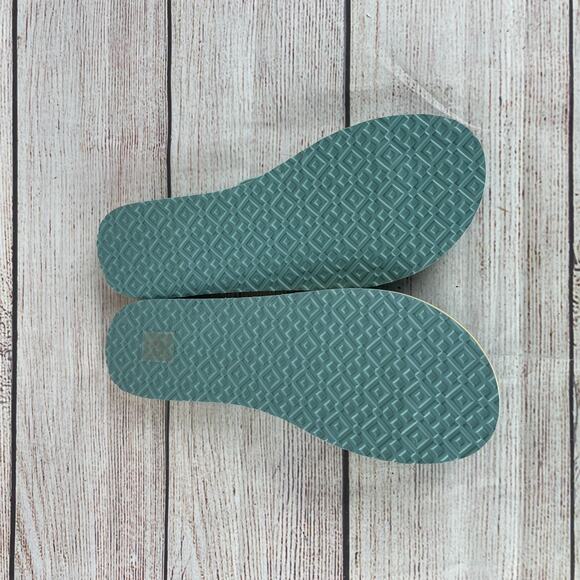 Tory Burch Mini Minnie Womens Sz 8M Flip Flop Sandals Gray Mist Smoke Blue - Picture 8 of 9